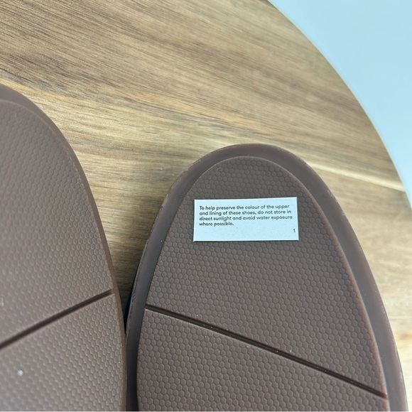 NEW FitFlop Allegro Midnight Navy Leather Ballerina Flats Size 10 - Picture 10 of 12